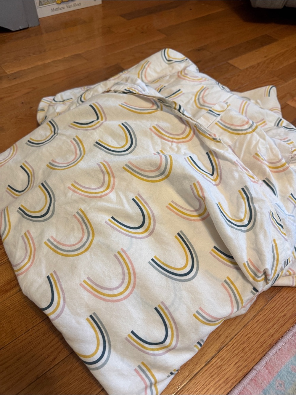 Crate&kids Organic Queen Sheet Set Rainbows 4 Pieces